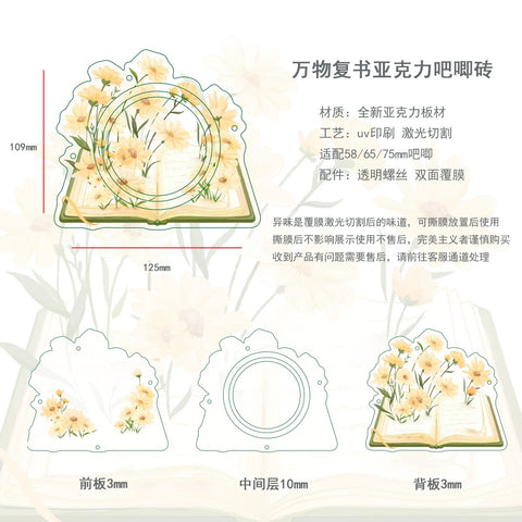 ［推し活グッズ］缶バッジアクリルフレーム 58/65/75mm【O9L8O9】