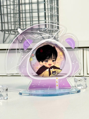 ［推し活グッズ］缶バッジアクリルフレーム 58~75mm【V7W9K5】
