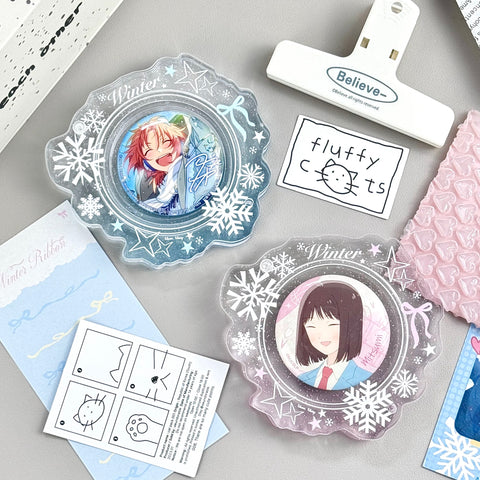 ［推し活グッズ］缶バッジアクリルフレーム 58/65/75mm【S4G0J5】