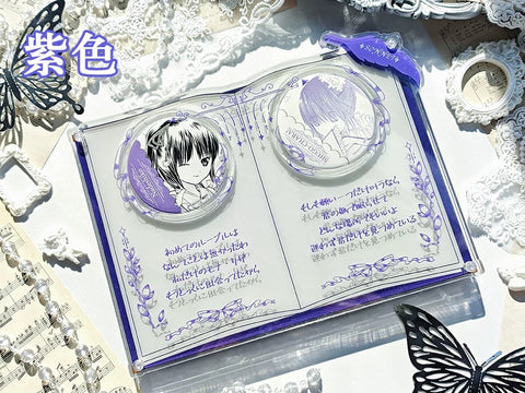 ［推し活グッズ］缶バッジアクリルフレーム 58～75mm【B8F6P8】