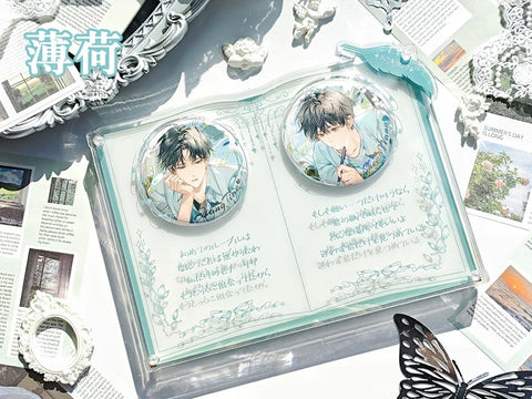 ［推し活グッズ］缶バッジアクリルフレーム 58～75mm【B8F6P8】