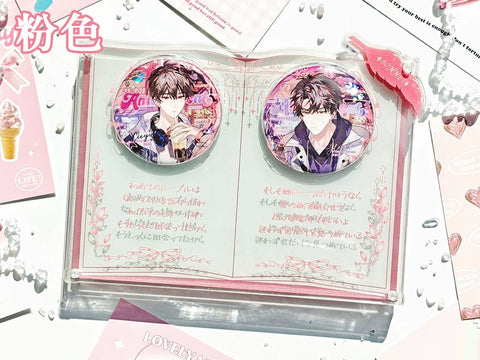 ［推し活グッズ］缶バッジアクリルフレーム 58～75mm【B8F6P8】