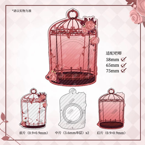 ［推し活グッズ］缶バッジアクリルフレーム 58~75mm【O7V1A2】