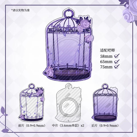 ［推し活グッズ］缶バッジアクリルフレーム 58~75mm【O7V1A2】