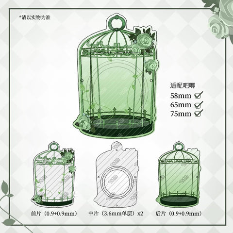 ［推し活グッズ］缶バッジアクリルフレーム 58~75mm【O7V1A2】