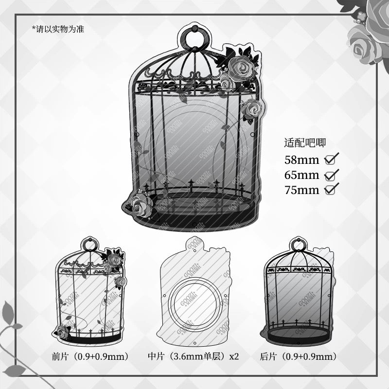推し活グッズ］缶バッジアクリルフレーム 58~75mm【O7V1A2
