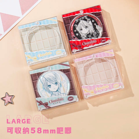 ［推し活グッズ］缶バッジ アクリルフレーム 58mm【J3K9R7】