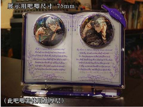 ［推し活グッズ］缶バッジアクリルフレーム 58～75mm【B8F6P8】