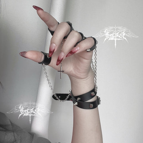 ［ファッション］サブカル ゴシック スカル ブレスレット【E5KSD0】