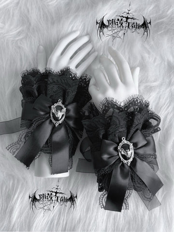 ［ファッション］量産型 地雷系  つけ袖 リボンクリップ【3ELUPP】