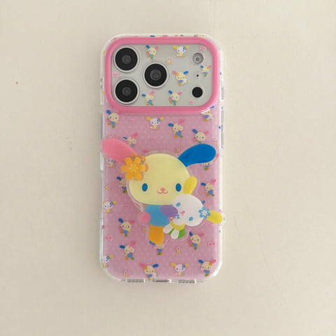 ［サンリオ］ウサハナ iPhone ケース 15 16 17【D7WOB7】