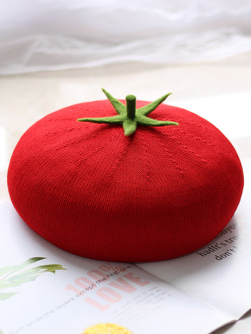 ［ファッション］トマト ベレー帽【49BU5L】