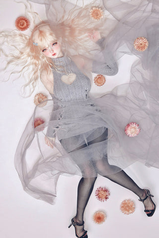 ［BJD服］1/4 1/3 ドール用 衣装セット ニットワンピース【2C13YG】