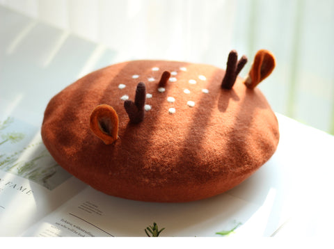 ［ファッション］シカ ベレー帽【H6P2GZ】