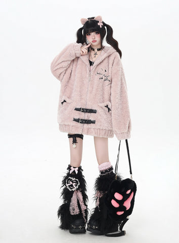 ［ファッション］ファールーズ猫耳フードコート【Z45JLE】