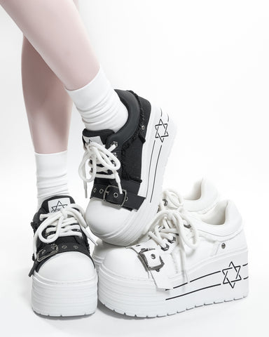 ［靴］厚底 スニーカーブーツ シューズ【dWQ9Qi】