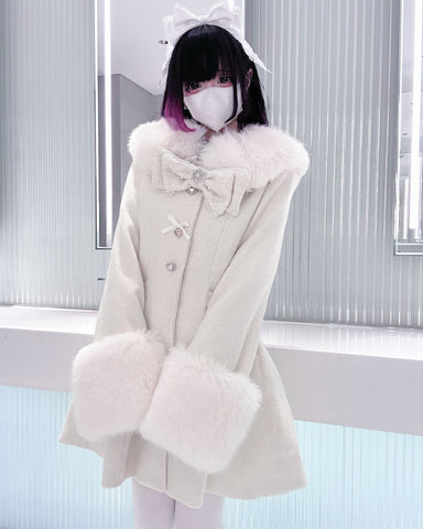 ［ファッション］地雷系 量産型 エコファーコート【35BQQY】