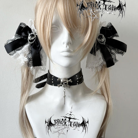 ［ファッション］量産型 地雷系  つけ袖 リボンクリップ【3ELUPP】