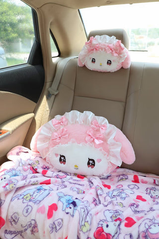 [サンリオ］マイメロディ＆ピアノ カー用品 車 クッションセット【KWT2PA】