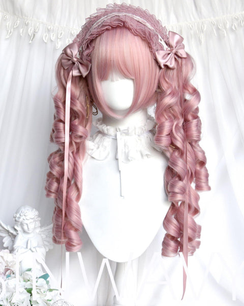 ウィッグ］ゴスロリ ピンク ツインテール 巻き髪【千层派】 – candymoon