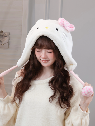 [サンリオ］ハローキティ 正規品 帽子 マフラー 手袋【6WWGR4】