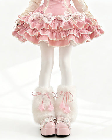 ［ファッション］ロリータ ファーレッグウォーマー 靴下【70IUMO】