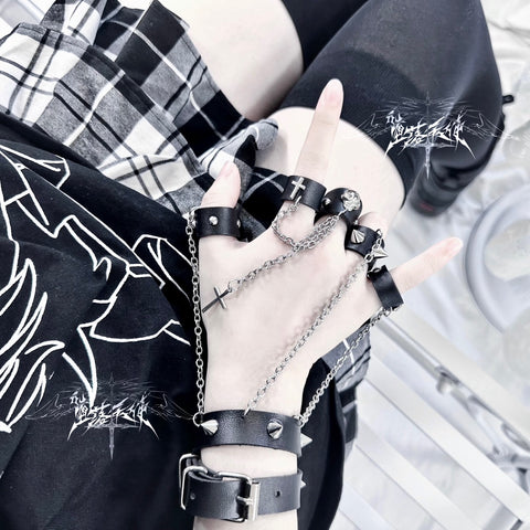 ［ファッション］サブカル ゴシック スカル ブレスレット【E5KSD0】