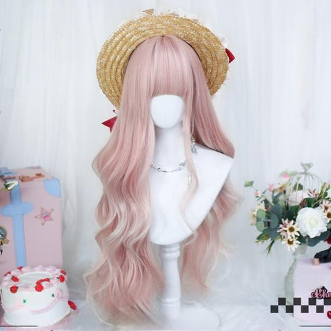 ［ウィッグ］ゴスロリ ブルー ロング 巻き髪【蝶韵】