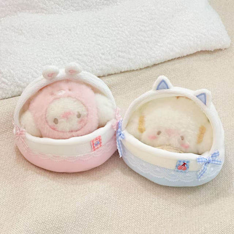 ［ぬい小物］10cm 無属性 ぬいぐるみ用 ベビーバスケット【摇篮】