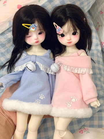 ［BJD服］1/6 1/4 ドール用 ワンピース【猫步】