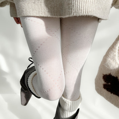 ［靴下］綿混タイツ【G96WRD】