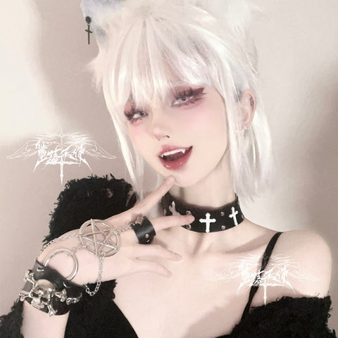 ［ファッション］パンク メタルリベット スカル ブレスレット【FRXV6O】