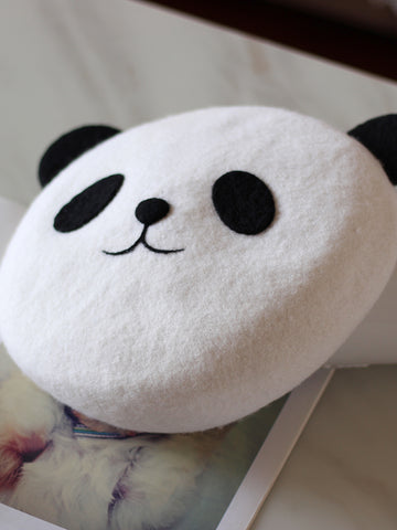 ［ファッション］パンダ ウール ベレー帽【KZV9QK】