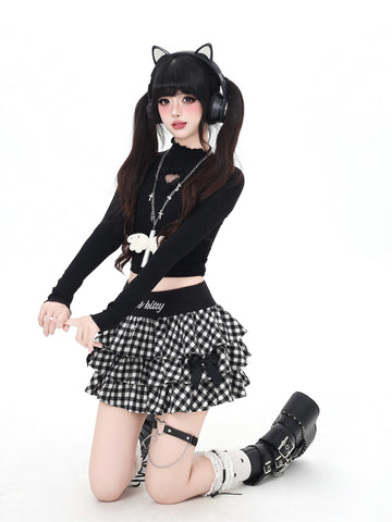 ［ファッション］ロゴチェッカースカート【DB6FPL】