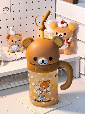 ［キャラグッズ］リラックマ 正規品 ボトル ガラス 1050ml【R92VNR】