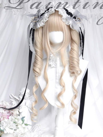 ［ウィッグ］ゴスロリ ツインテール 巻き髪【油画】