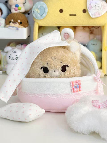 ［ぬい小物］10cm 無属性 ぬいぐるみ用 ベビーバスケット【摇篮】