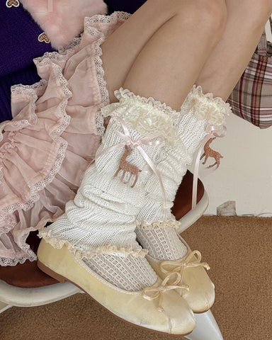 ［靴下］ロリータ レース レッグウォーマー【04P4UX】