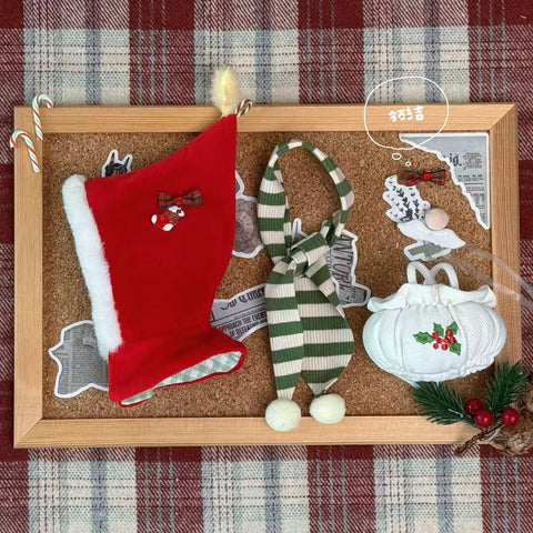 【受注予約】［ぬい服］10cm 無属性 ぬいぐるみ用 お洋服【圣诞】