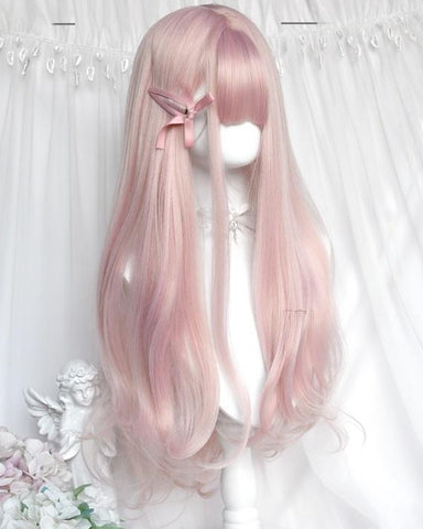 ［ウィッグ］ゴスロリ ピンク ロングストレート【粉芭蕾】