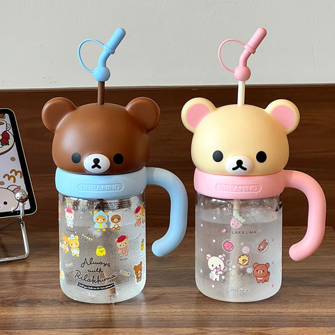 ［キャラグッズ］リラックマ 正規品 ボトル ガラス 1050ml【R92VNR】