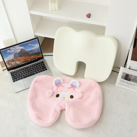 [サンリオ］マイメロディ＆ピアノ チェアパッド 低反発