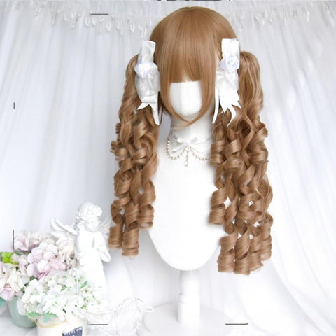 ［ウィッグ］ゴスロリ ツインテール 巻き髪【千层派】