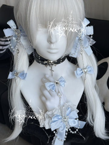 ［ファッション］地雷系 リボン ヘアクリップ【769IR4】