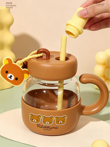 ［キャラグッズ］リラックマ 正規品 ボトル ガラス 780ml【QT1W59】