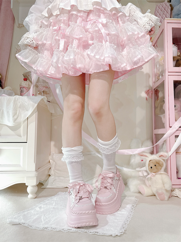 ［靴］地雷系 厚底 スニーカー シューズ【ai3S4h】