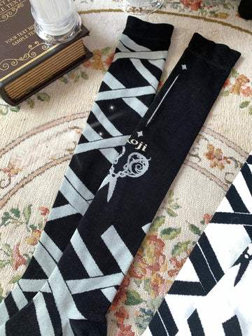 ［ファッション］ロリータ コットン オーバーニーソックス 靴下【1F24Z2】