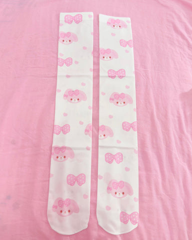 ［ファッション］サンリオ ボンボンリボン  オーバーニーソックス 靴下【3G6ZKY】