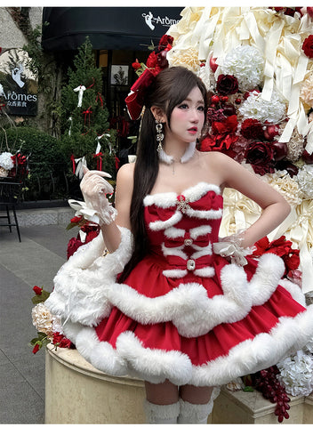 ［ファッション］ウサ耳ファーケープ＋ワンピース【GQ4W9Q】