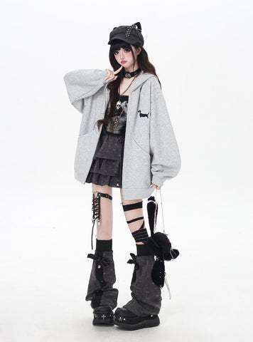 ［ファッション］カジュアルスウェットダークフードパーカー【RG76MR】